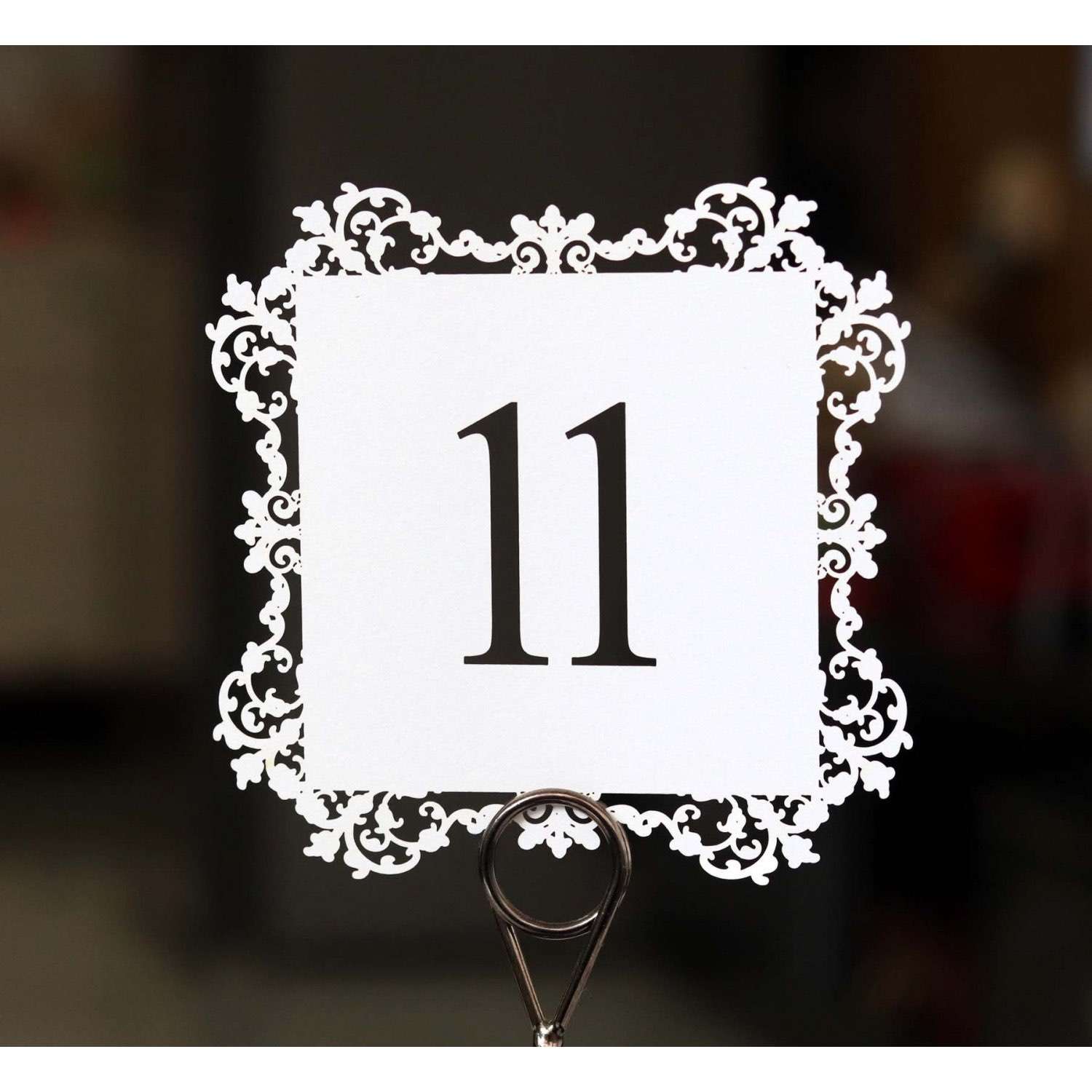 Table Card Wholesale Laser Cut Number Card NO.1-NO.10,No.11-NO.20